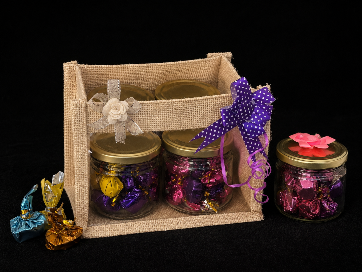 4 Jar Jute Bag